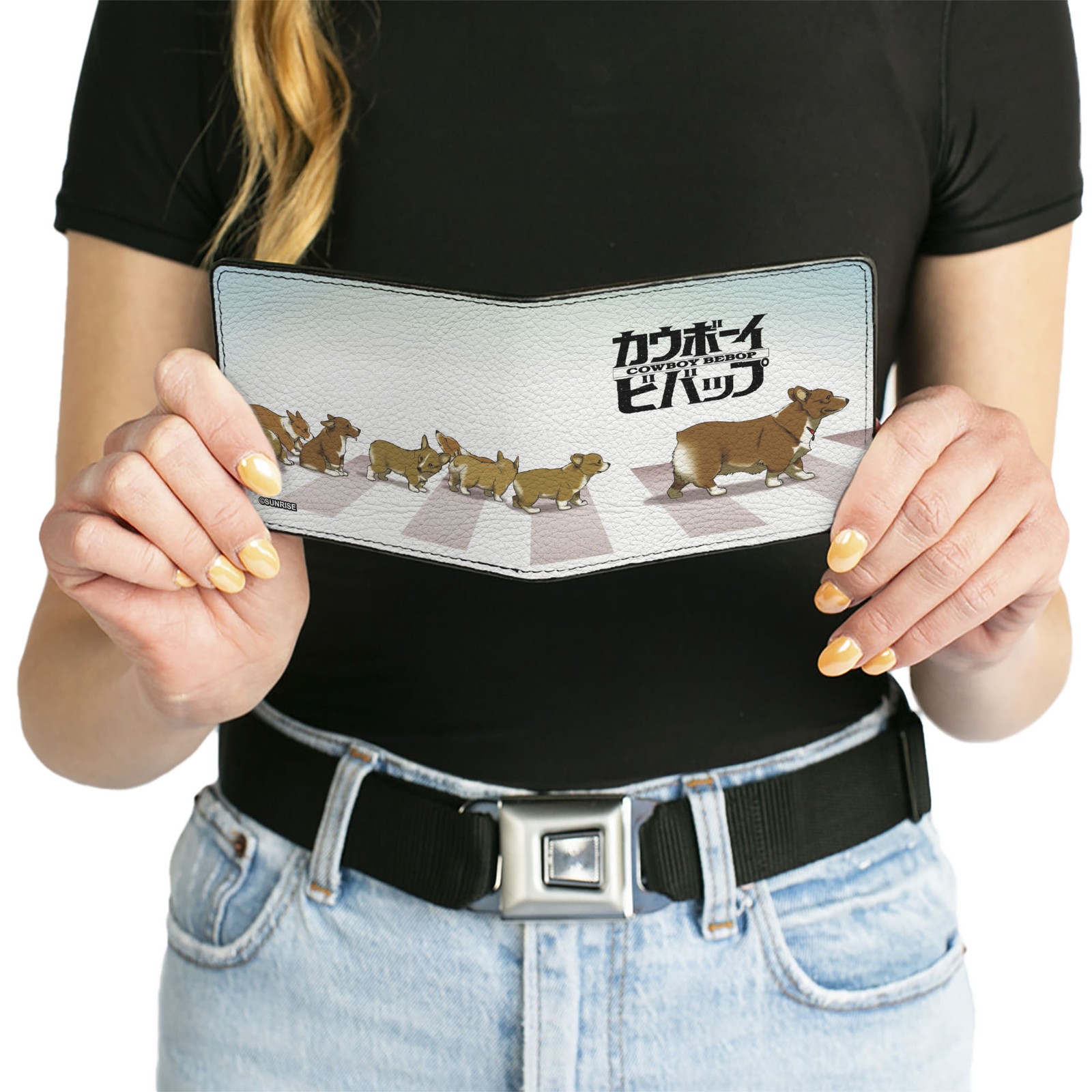 Bi-Fold Wallet COWBOY BEBOP Ein with Family Pose and Title Logo Blue Fade