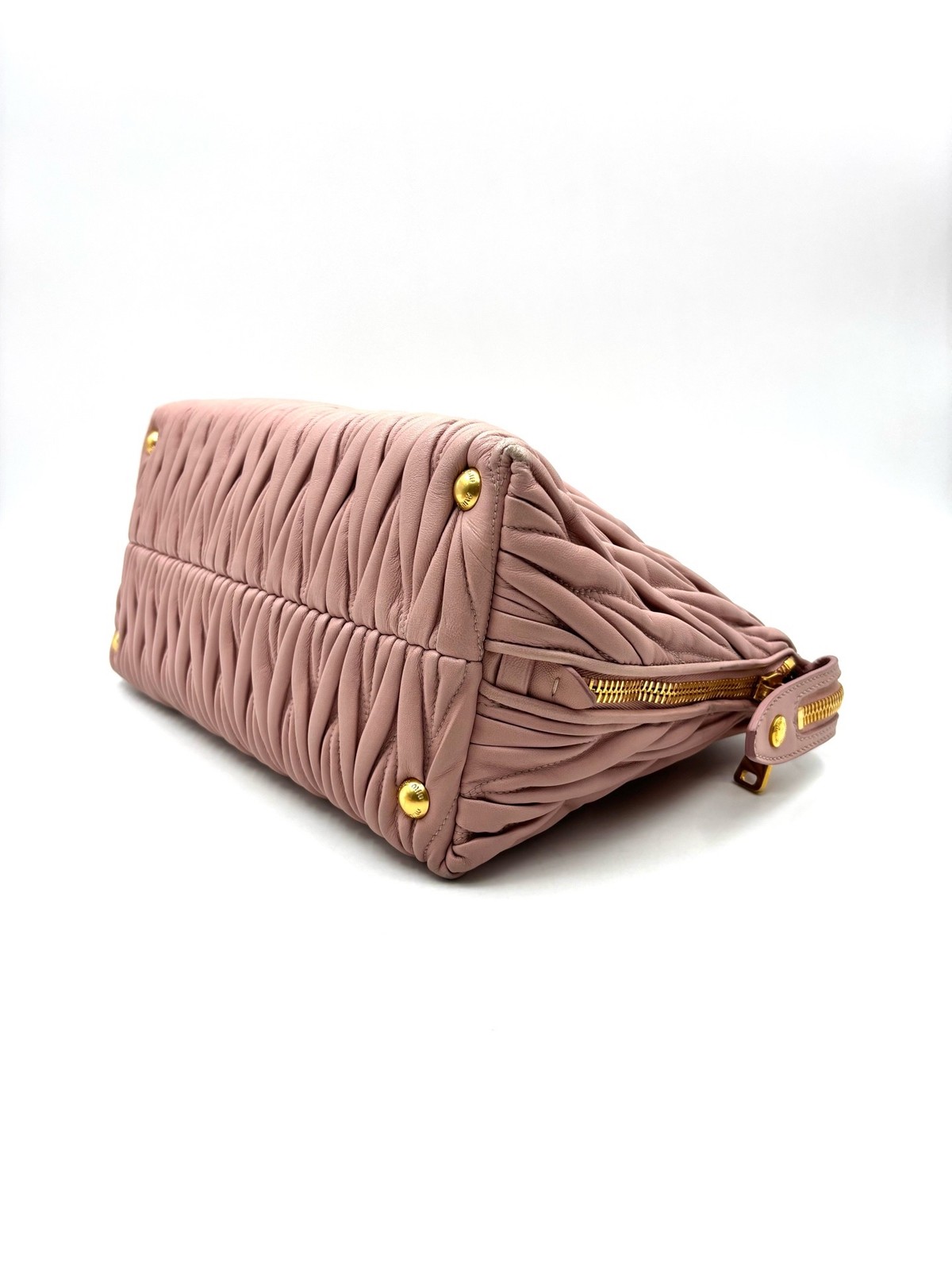 Miu Miu Pre-Owned Authentic Satchel Gold 31*15*22cm Free Tracked Shipping