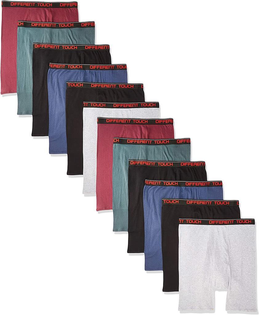 12 pack Men’s Big & Tall USA Assorted Color Log Leg Boxer Briefs Underwear