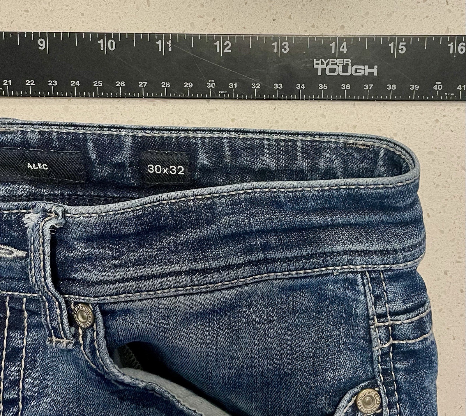 BKE BUCKLE Jean Men 30×32 Blue Wash ALEC Straight Leg Regular Fit Stretch Cowboy