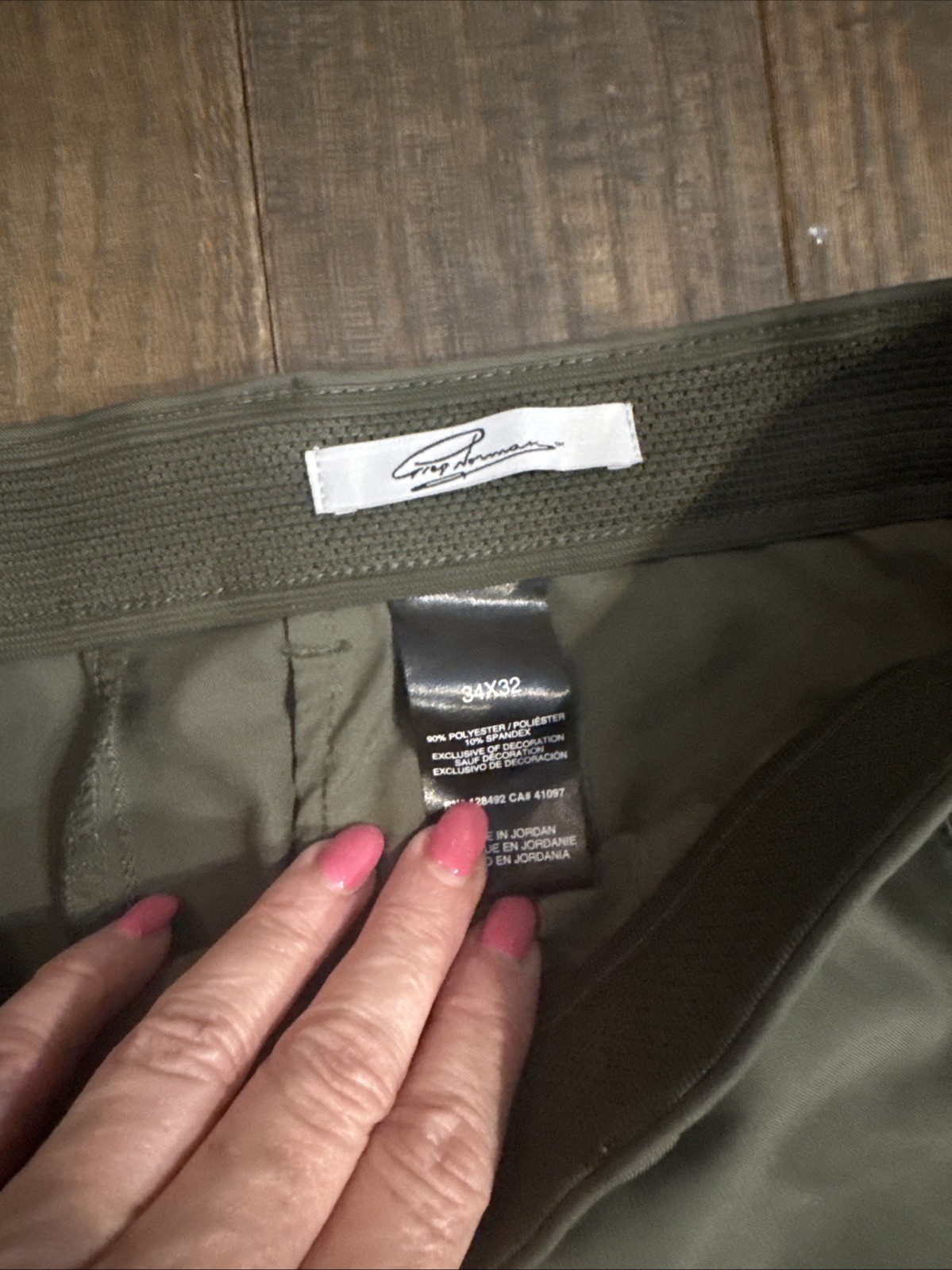 Greg Norman Men’s Golf Performance Comfort Stretch Pants Olive Green 34/32