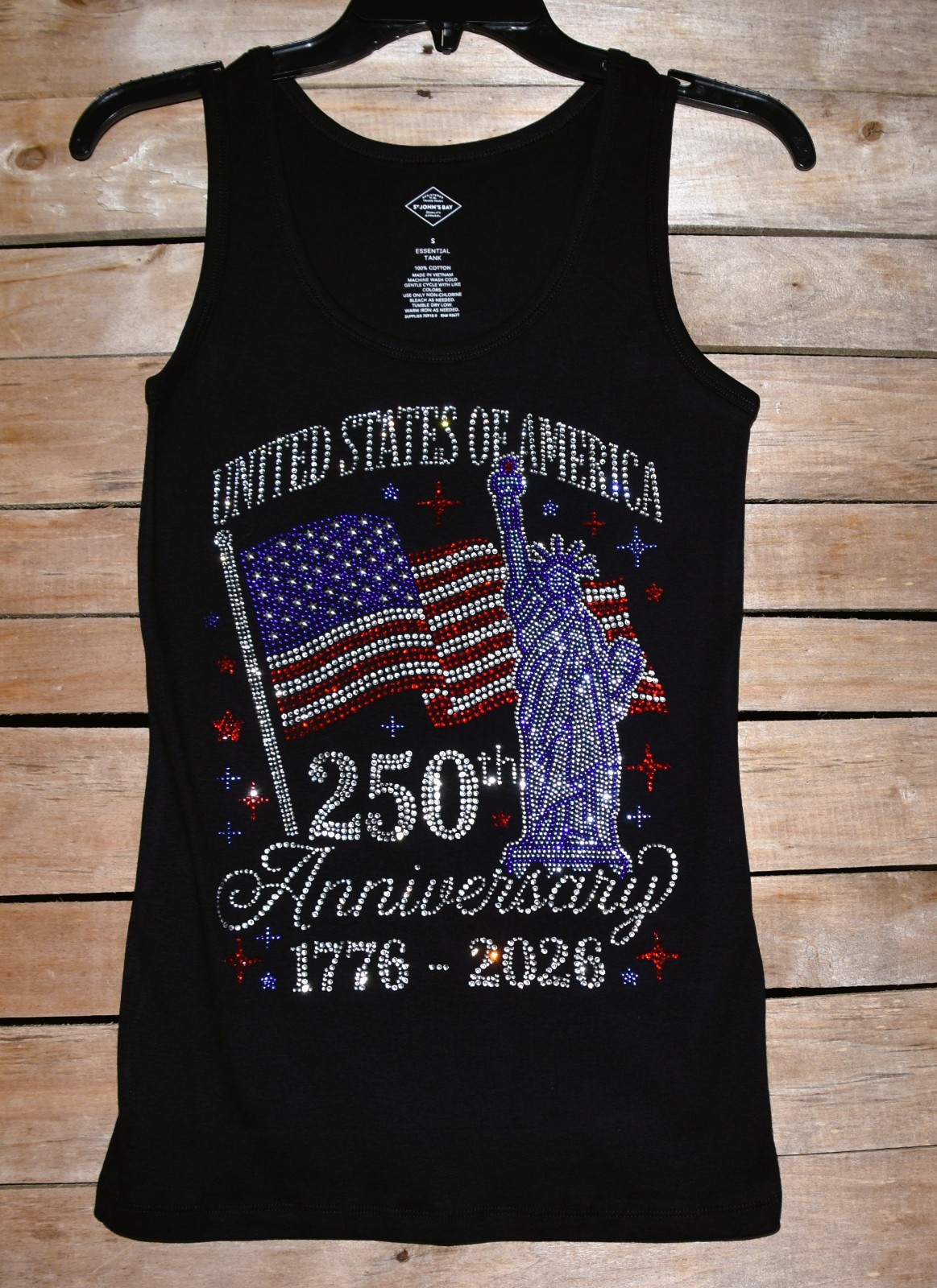 America’s 250th Birthday rhinestone shirt or tank XS S M L XL XXL 1X 2X 3X 4X 5X