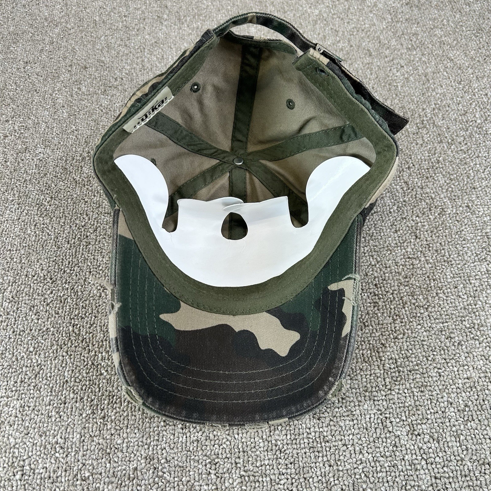 Muka “Savage” Dad Cap Hat Camo Distressed Adjustable New Without Tags