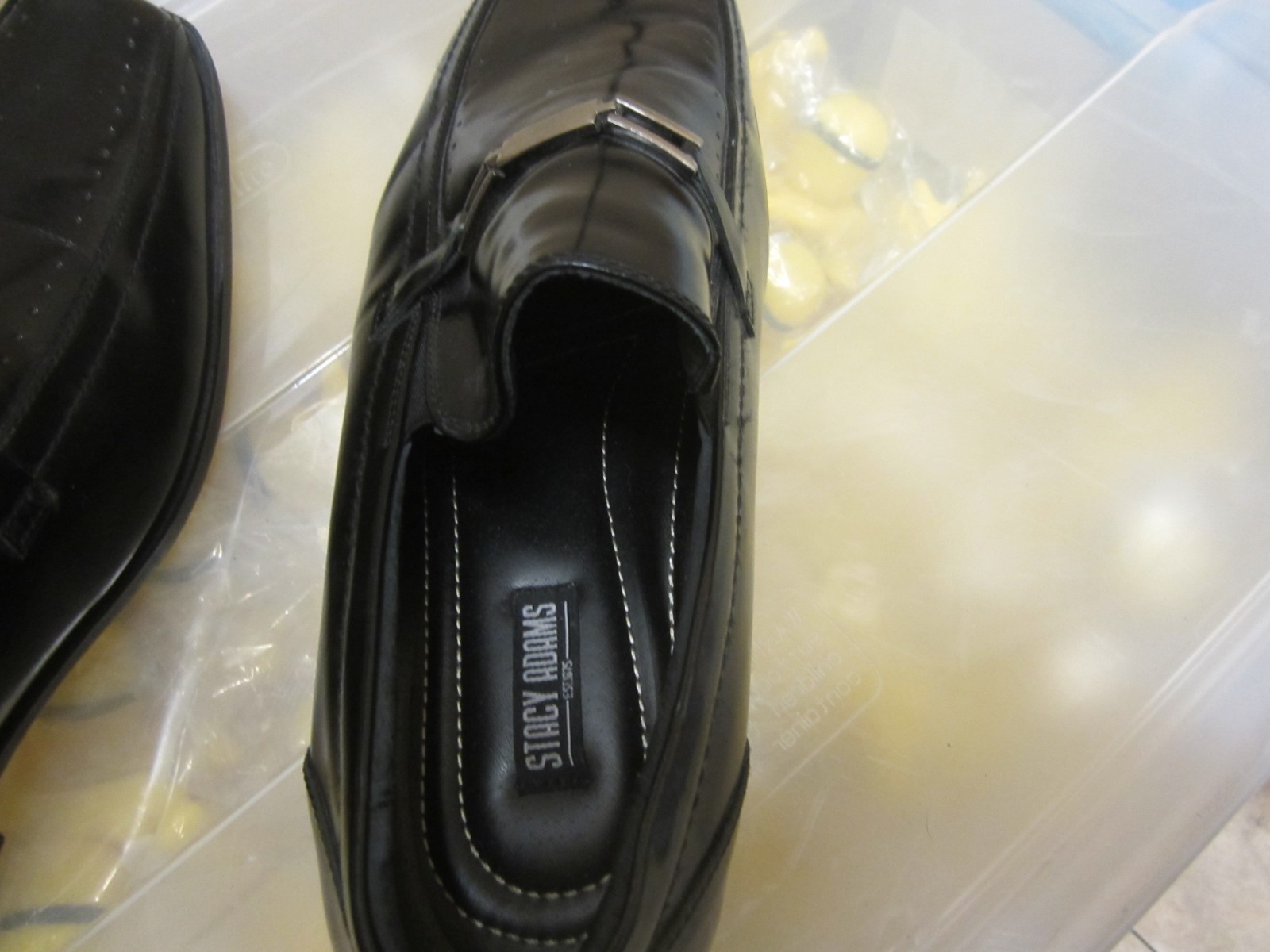 Stacy Adams Black leather and Made Man upper Dress Shoes Size 12W