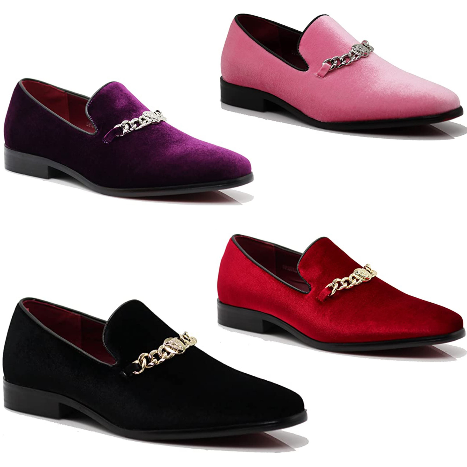 Men’s Vintage Velvet Flower Designer Dress Loafers Slip on Shoes Classic Tuxedo