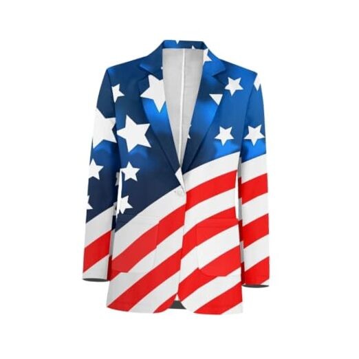 Blazer for Men Regular Fit Suit Jacket Sport Coats with X-Large American Flag