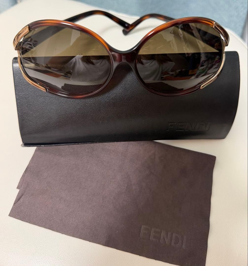 FENDI Sunglasses Zucca Pattern Temples