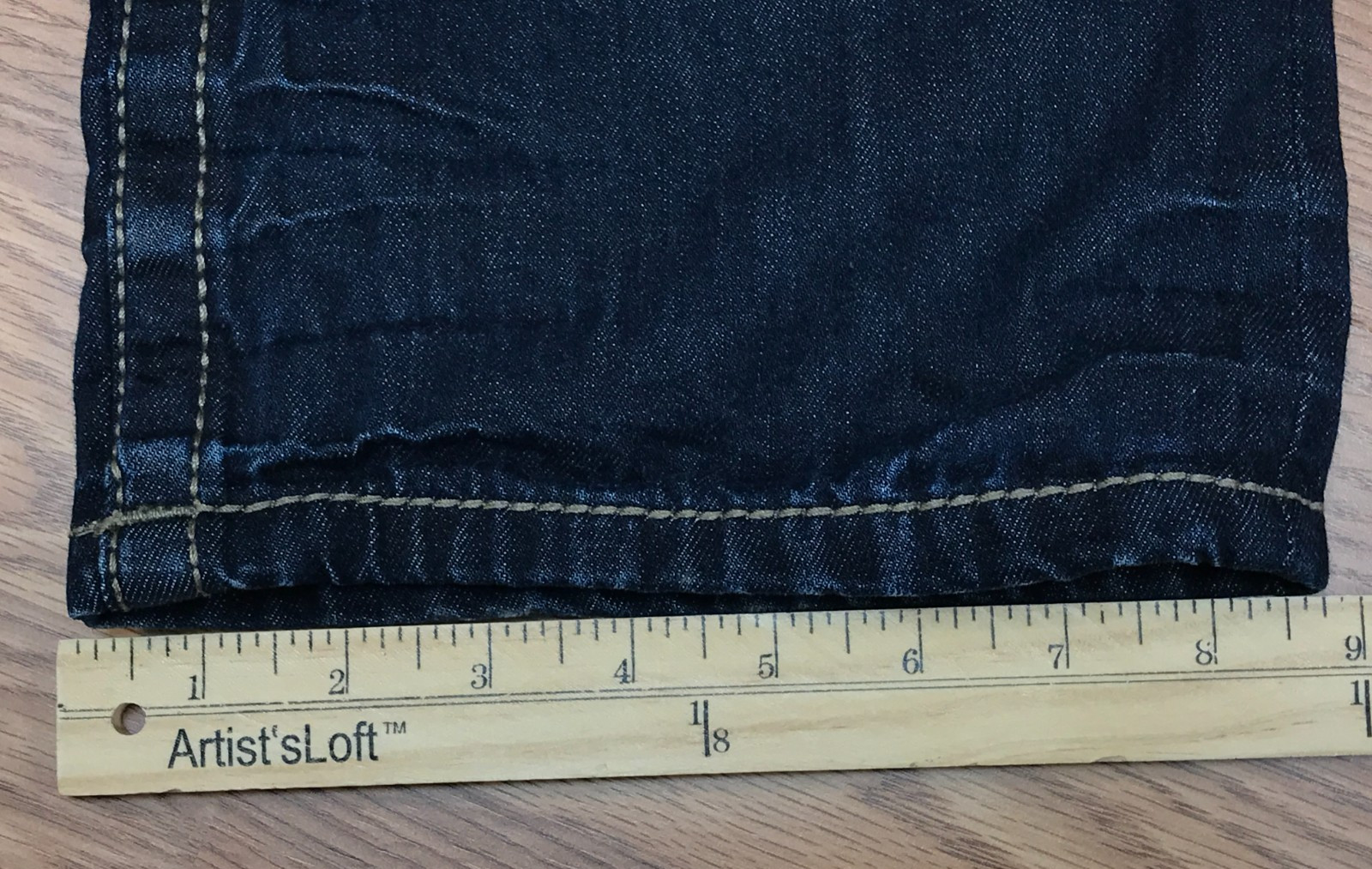 BKE Jake Boot Leg Jeans Blue Denim Straight Leg Dark Wash Stretch Mens 32s 32×29
