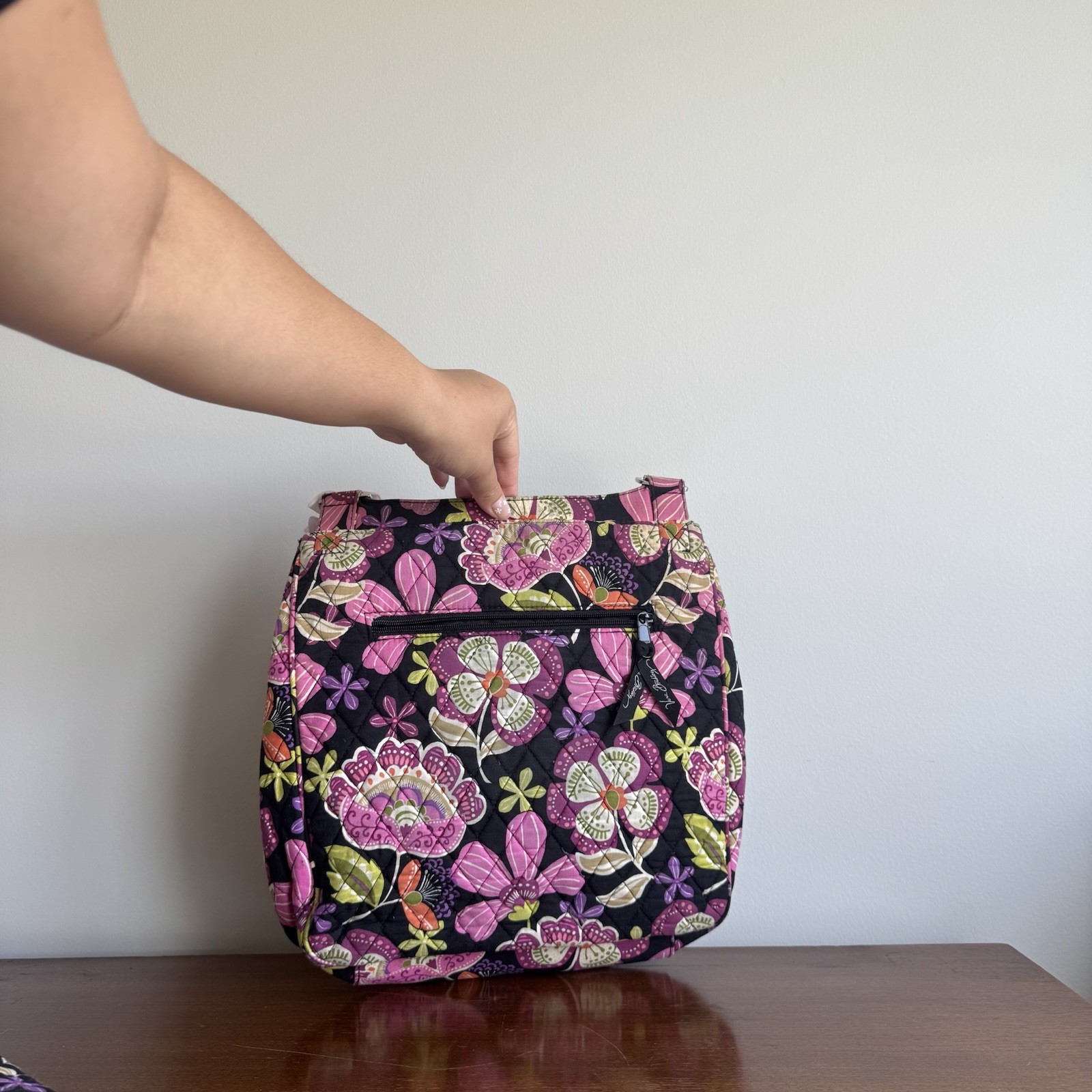 Vera Bradley Crossbody and Wallet Pirouette Pink Retired Floral Matching Set