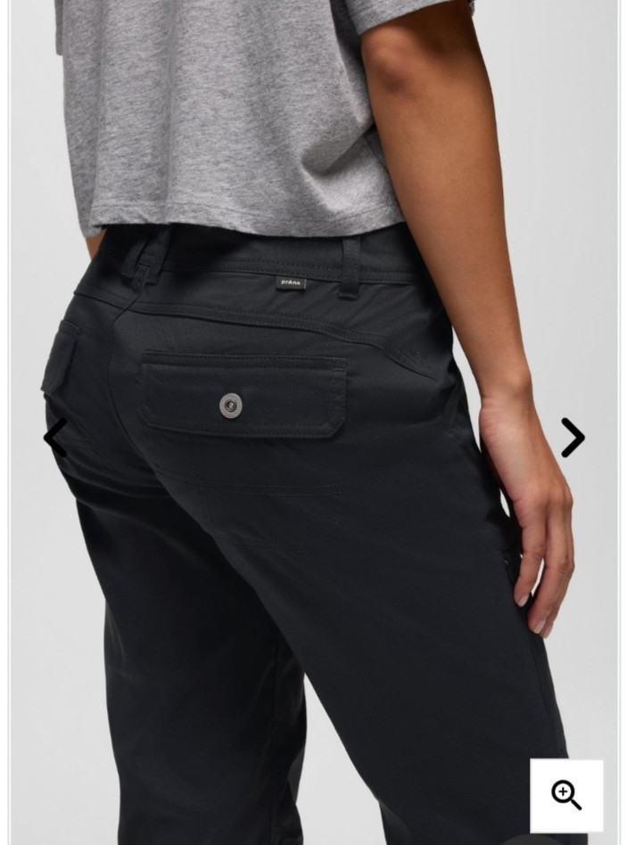 PrAna Halle Pants Womens 8 Gray Bootcut Roll Up Snap Stretch Zion Outdoor Hiking