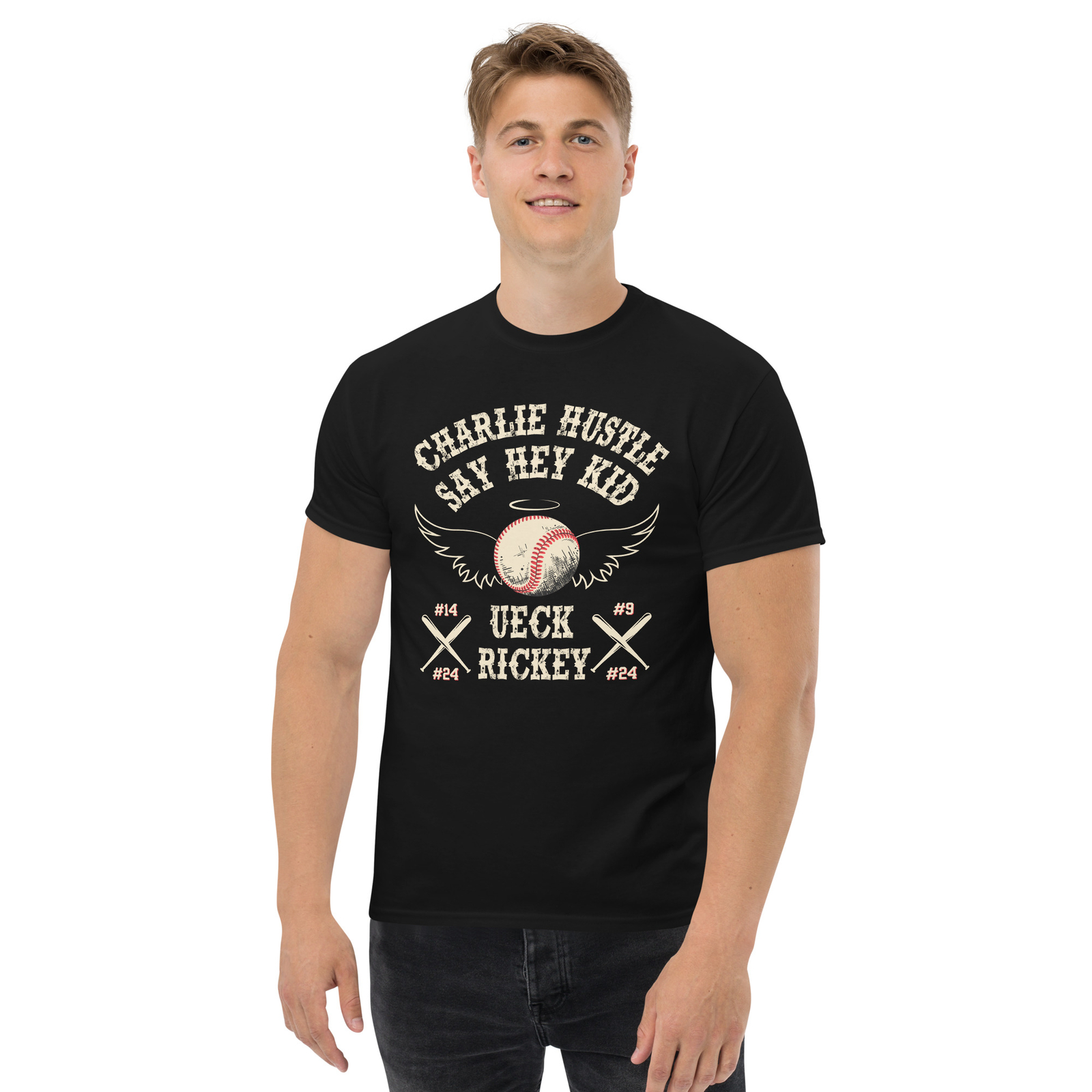 Baseball Legends Shirt Uecker Mays Charlie Hustle Pete Rose Rickey Henderson Tee