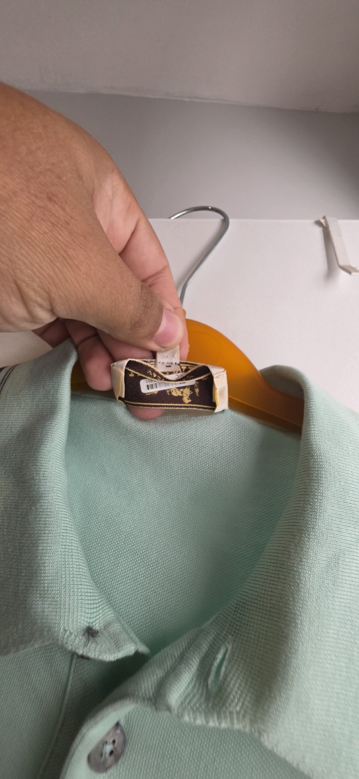 Vintage Mint Green Polo Shirt Men’s Medium Made in Italy 100% Cotton