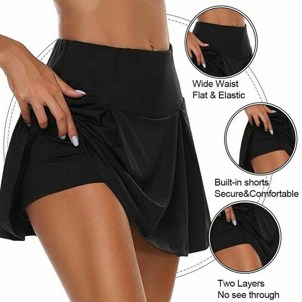 Plus Size Womens Summer Skort Shorts Yoga Hot Pants Running Tennis Golf Culottes