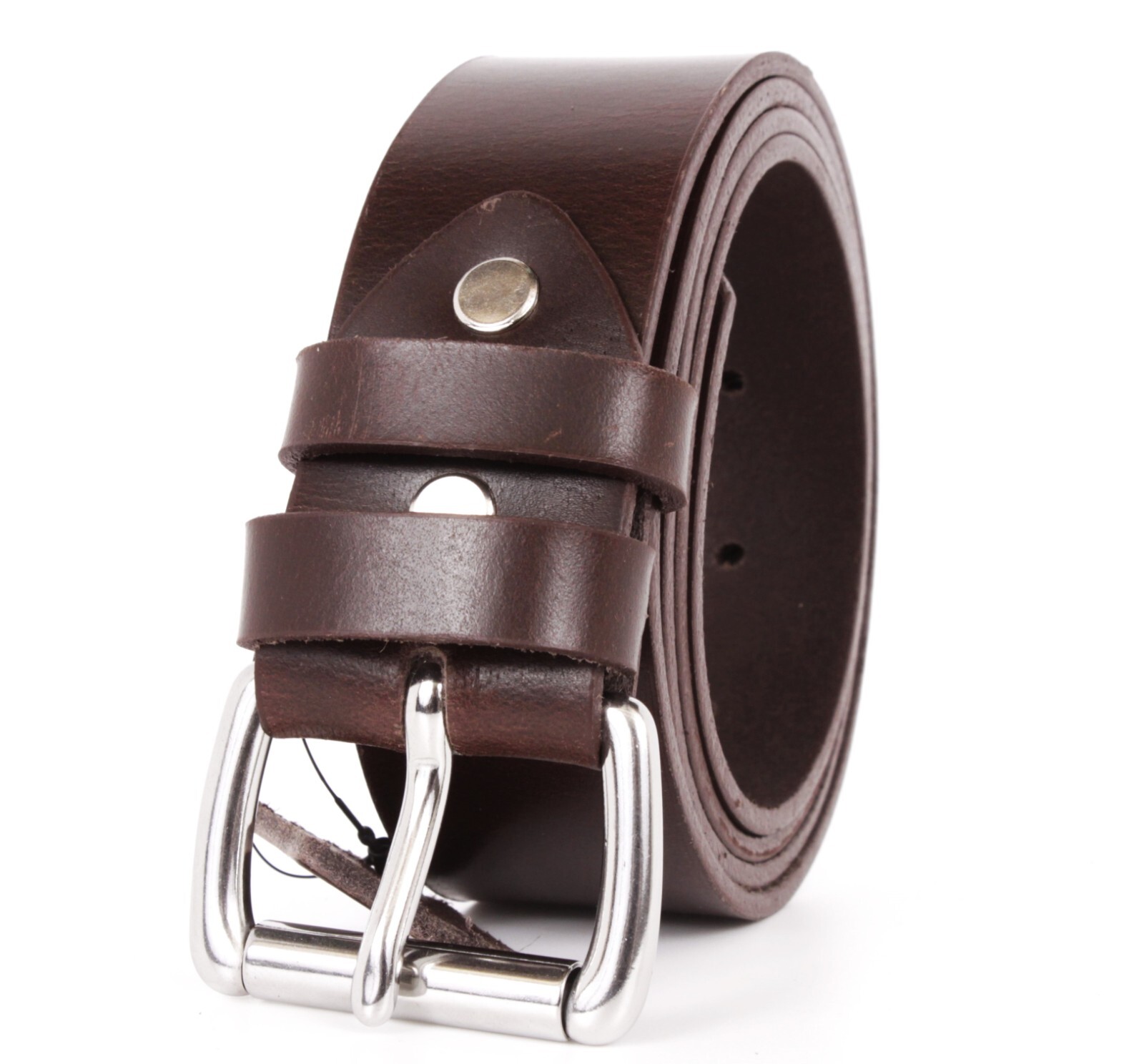 Men’s Genuine Buffalo FULL GRAIN Leather Belt 1.5” wide Amish Handmade in USA