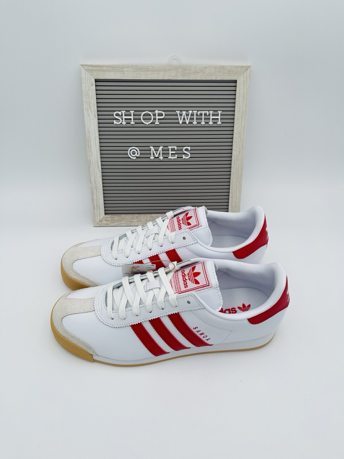 Adidas Samoa Sneakers Original Shoes Cloud White/Better Scarlet JH9079 US 4-12