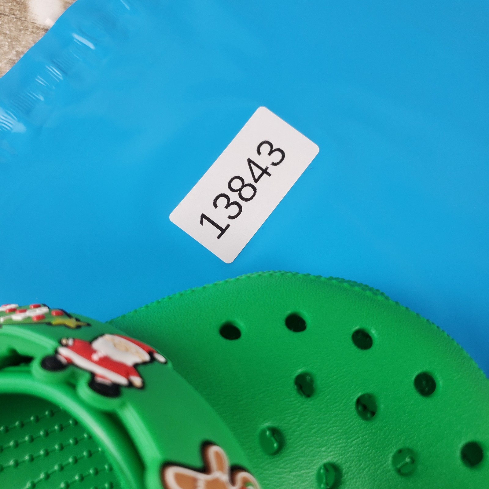 Crocs Classic Holiday Icons Lights Kids Clogs Sz 9 Rubber Grass Green Slingback