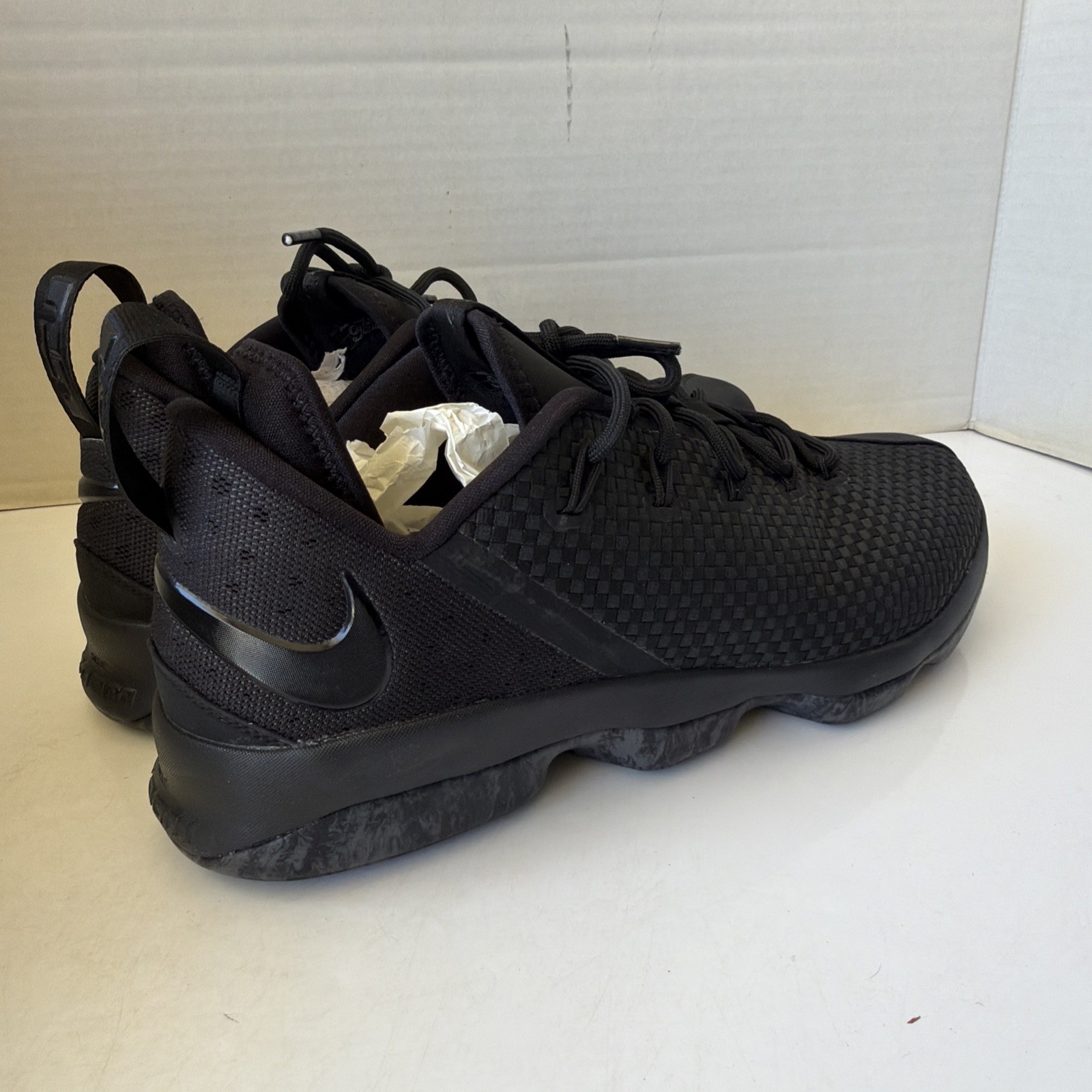Nike LeBron 14 Low Triple Black 878636-002 Basketball Shoes Men’s – Sz 13 -READ