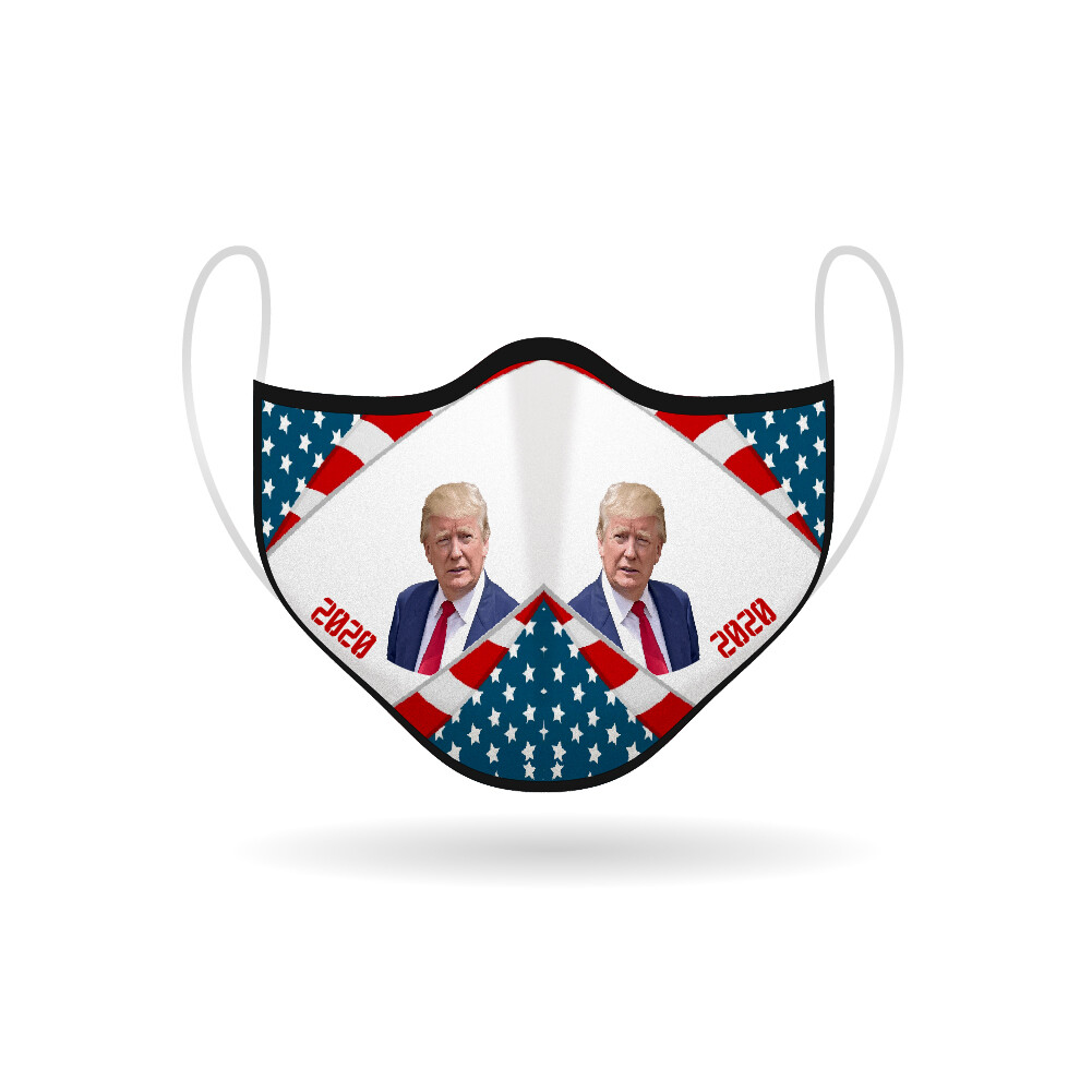 Trump Face Mask 2-Ply – Soft Cloth – Re-usable, Washable, Durable – Trump 2020