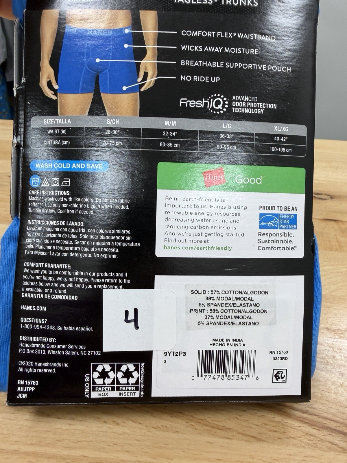 Hanes Premium X-Temp Comfort Tagless Boxer Briefs, 2-Pack size L Large NEW