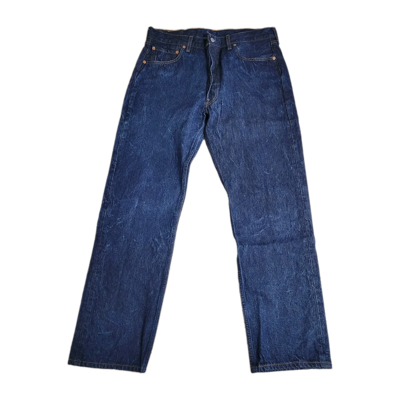 👖Vintage Levi’s 501XX Rigid Raw Jeans Mens 36×34 (34×32) Dark Indigo Denim Y2K