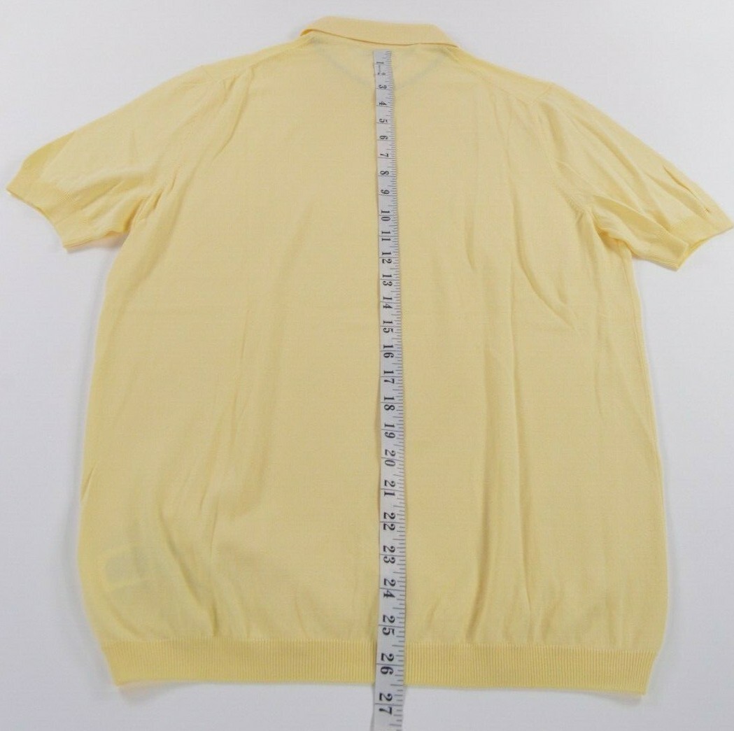 Gran Sasso NWT Polo Shirt Size 50 M in Solid Light Yellow