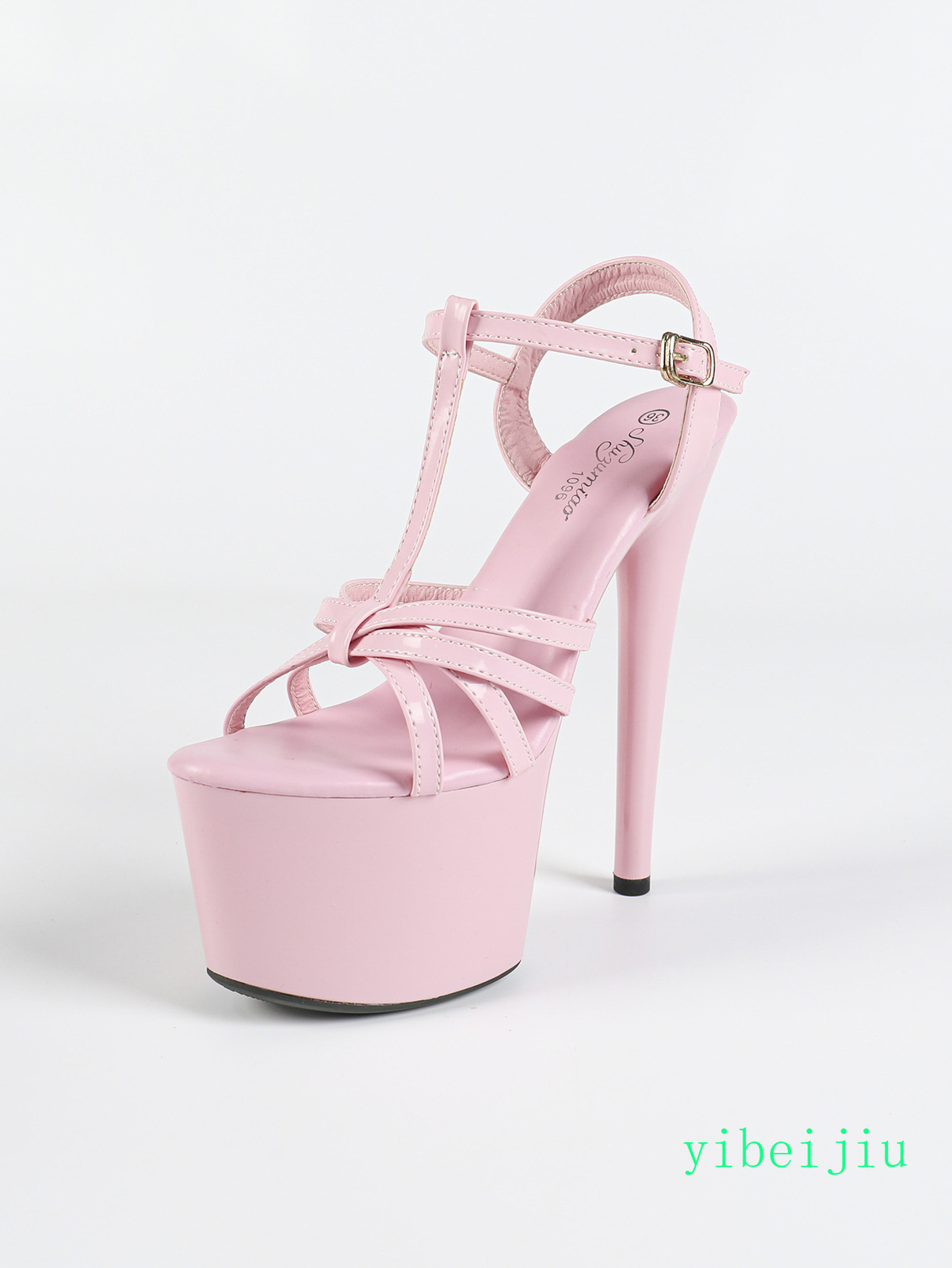 Women’s Super High Heels Platform Clubwear Sandals Shoes T Strap Evening Buckle
