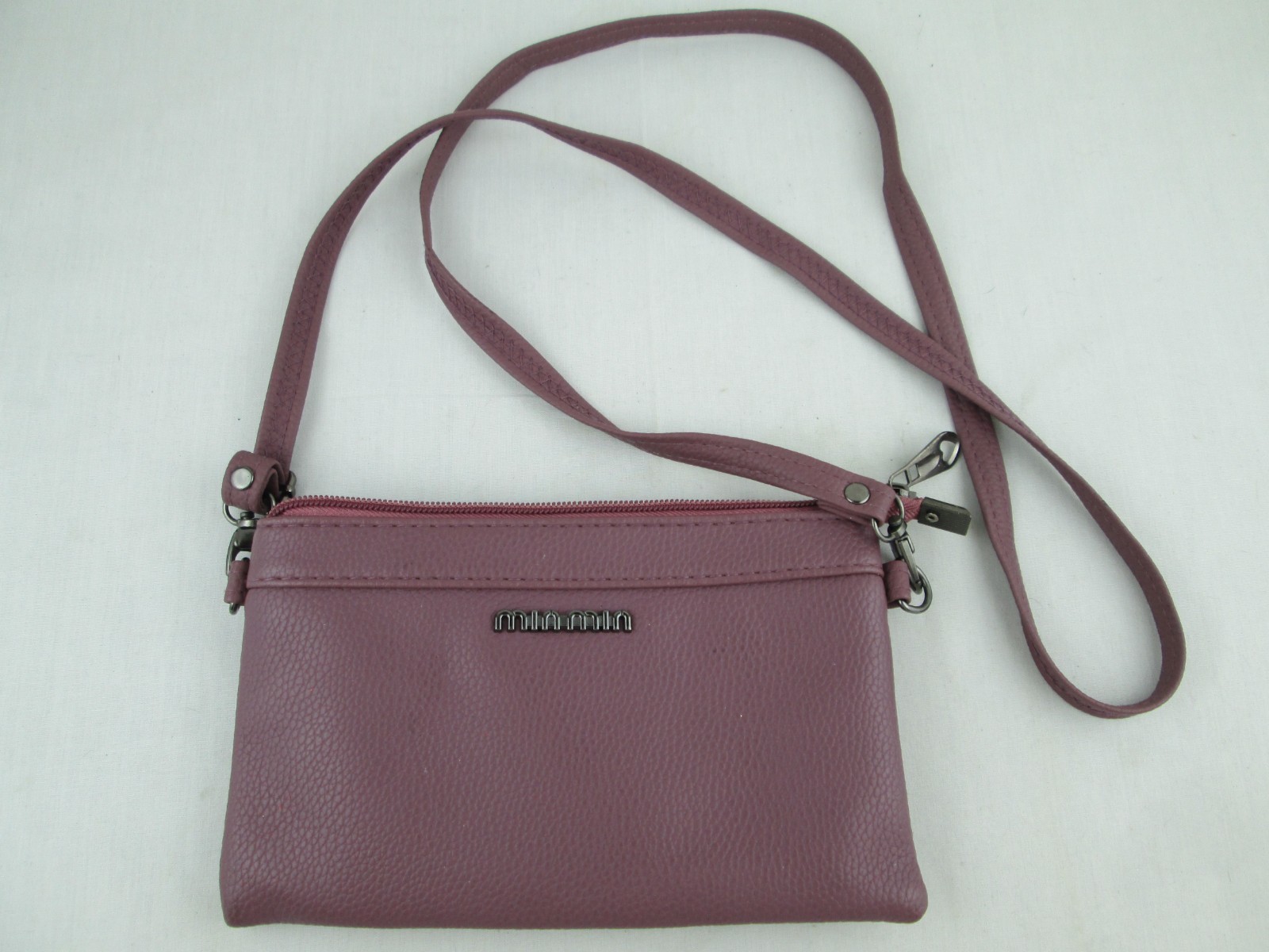 Lavender Faux Leather Crossbody Bag Purse Shoulder Min Min 7.75″ x 4.5″