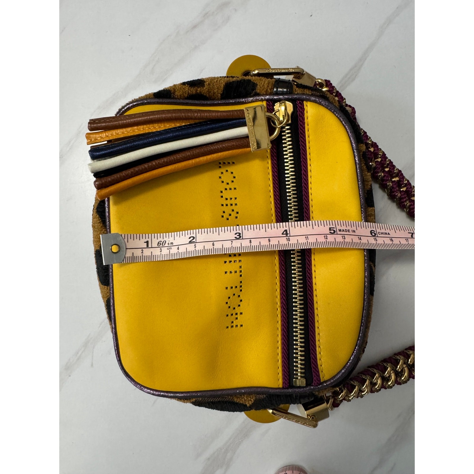 Vintage Louis Vuitton Limited Edition Savane Flight Mini Bag Yellow Leopard