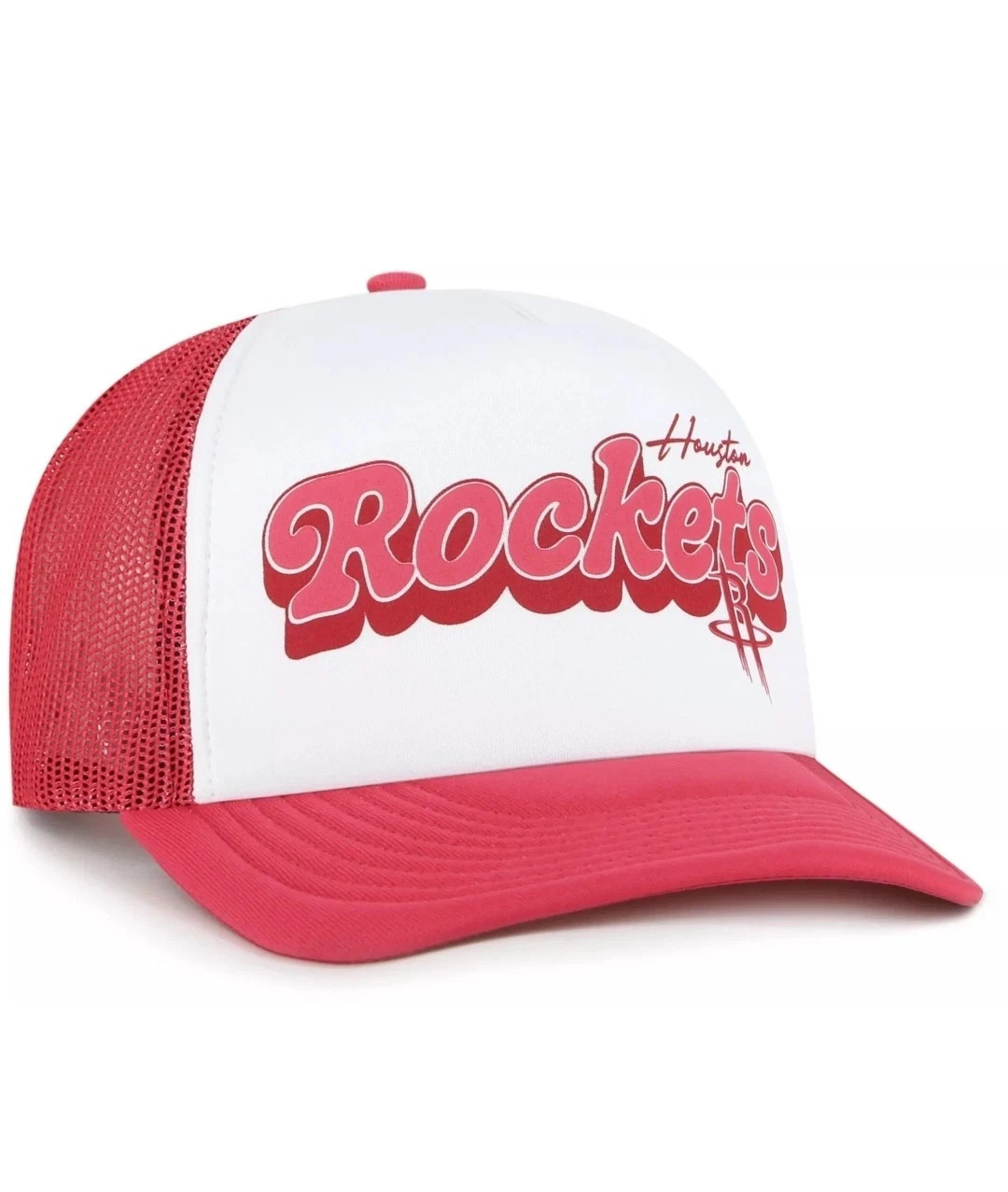 Houston Rockets 47 Brand Red Luminence Vibes Tucker Adjustable Snapback Hat