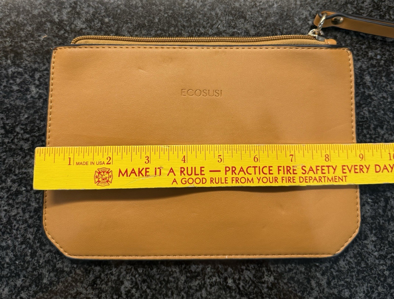 Ecosusi Brown Wristlet 8.75″x6″ Excellent Pre-Owned Condition Vegan Very Soft