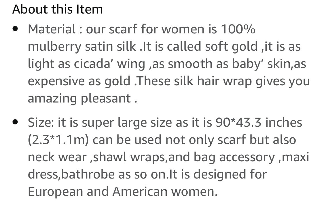 Luxurious Extra Large 100% Silk Scarf-90in x43in-