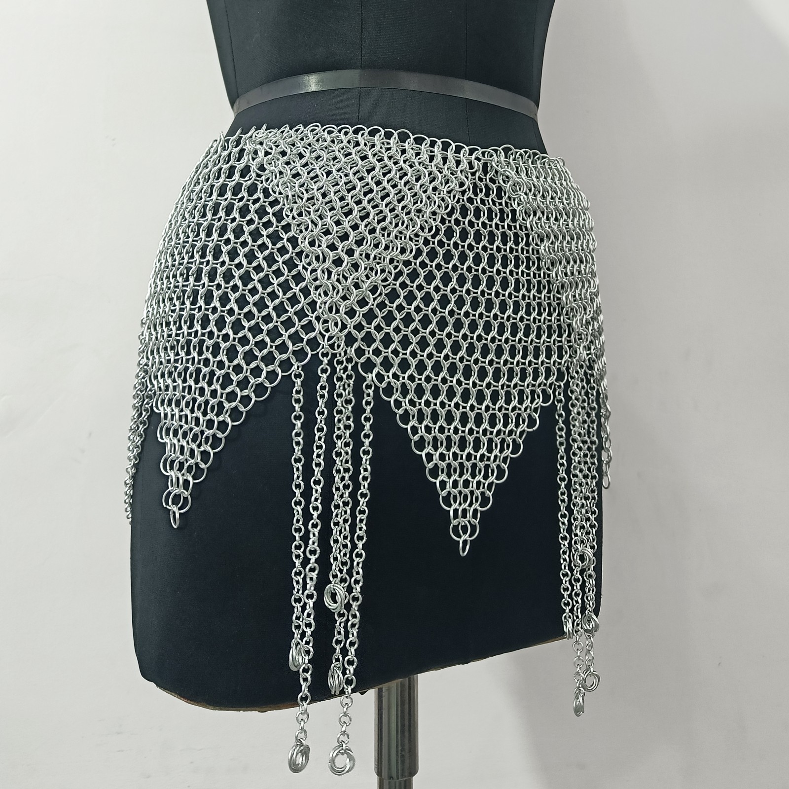 Handmade Chainmail Skirt Lightweight Waist Belt for Women Festival LARP Outfit