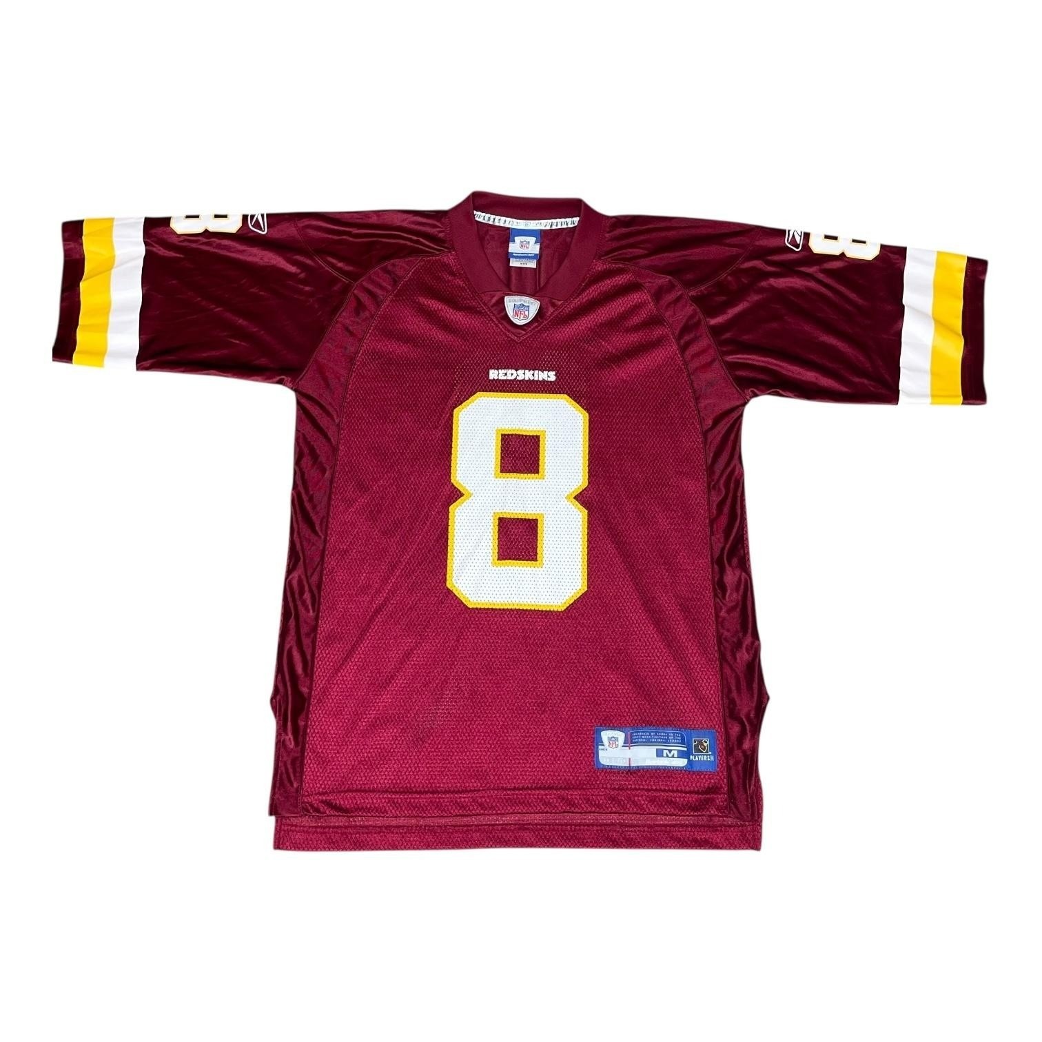 Mens Reebok Washington Redskins Mark Brunell 8 Jersey Burgundy (M) Signed Auto