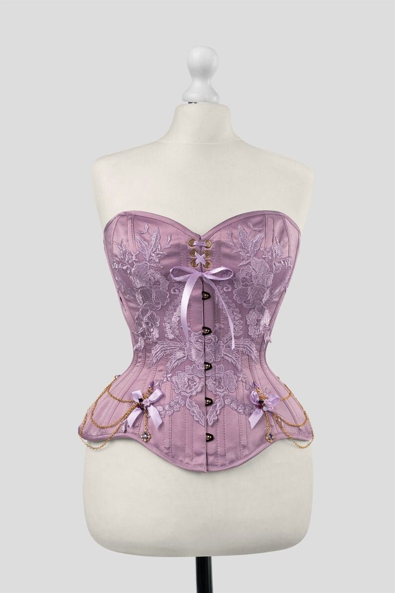 Women Wedding Corset Heavy Duty Steel Boned Satin Overbust USA Luxury Corset Top