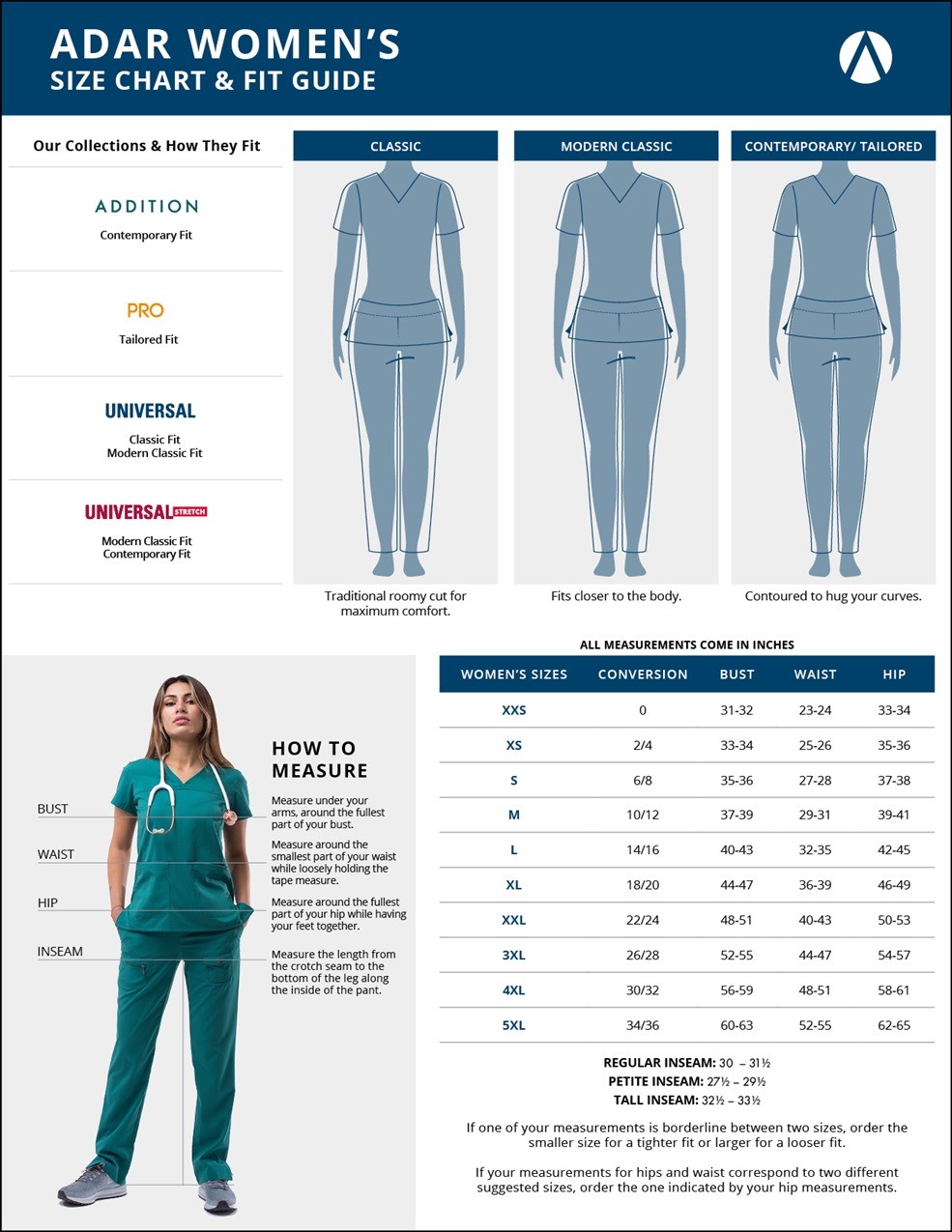 Adar Pro Movement Booster Women Sweetheart V-Neck Scrub Top & Scrub Pants