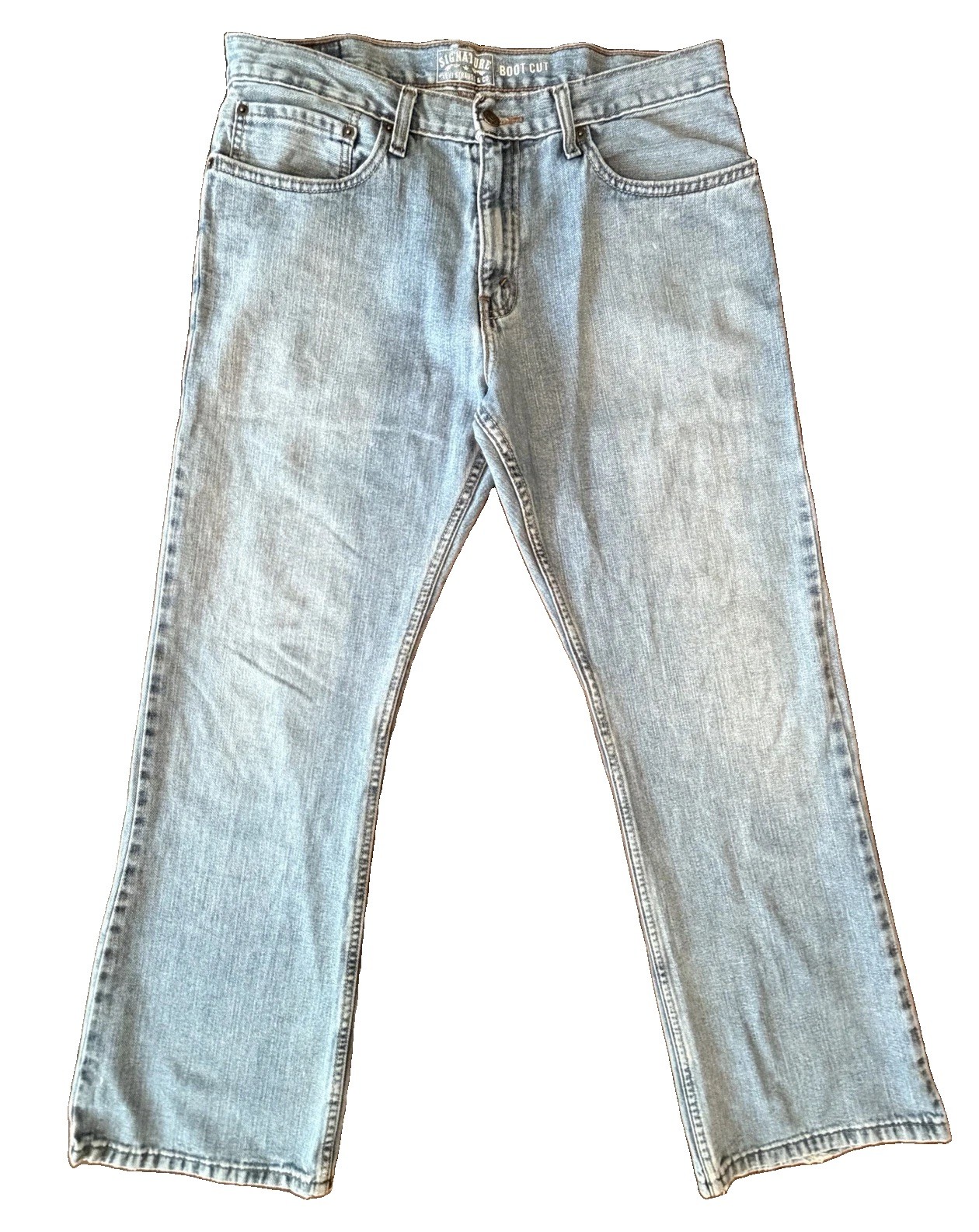 Signature by Levi Strauss & Co. Men’s Bootcut Light Wash Denim Jeans 34×30