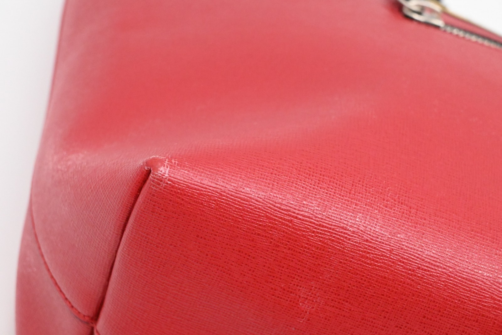 Authentic FENDI Monster Roll Tote Bag Red Leather 8BH185