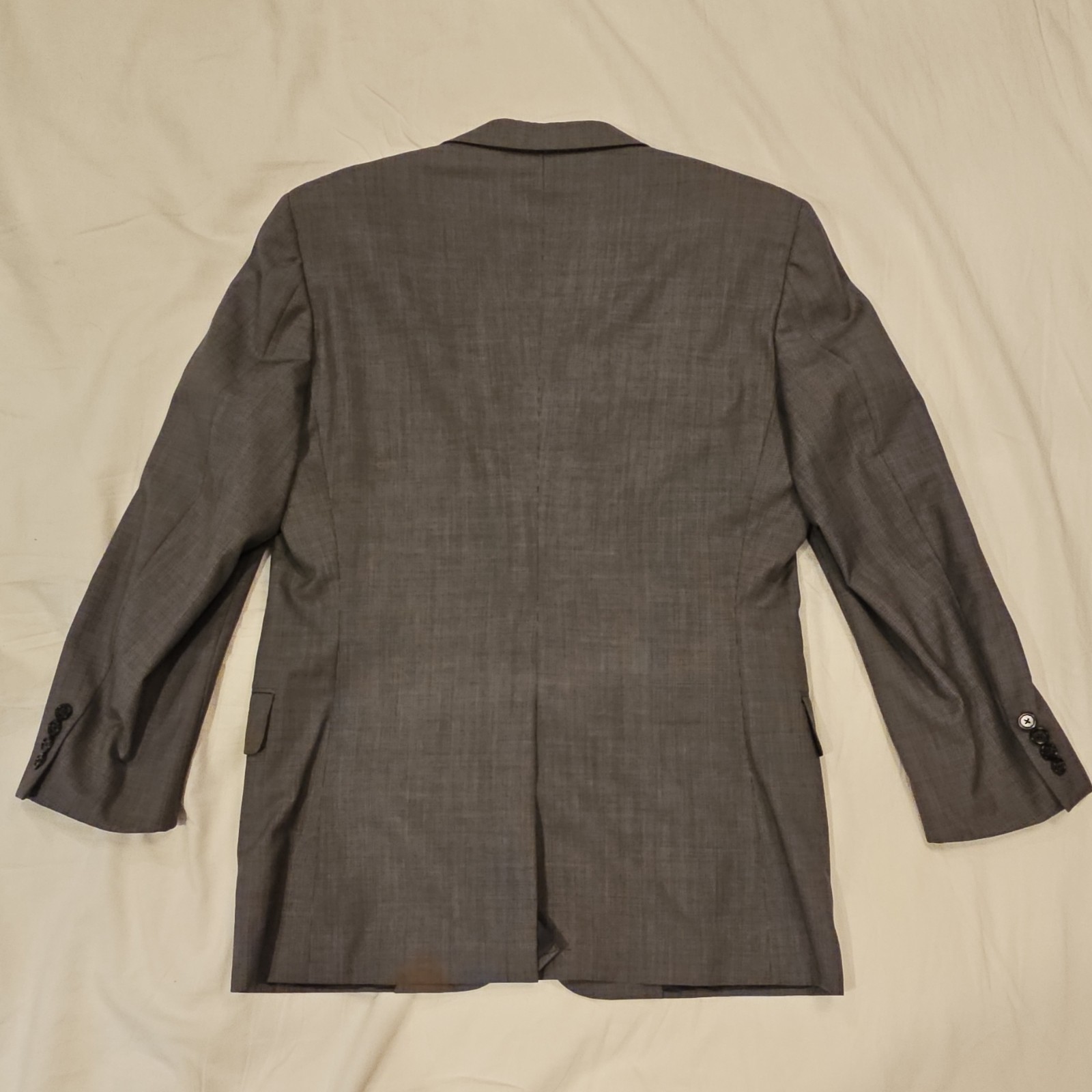 Hickey Freeman Boardroom Mens 40R Blazer Gray Nailhead Wool Cashmere USA Mad
