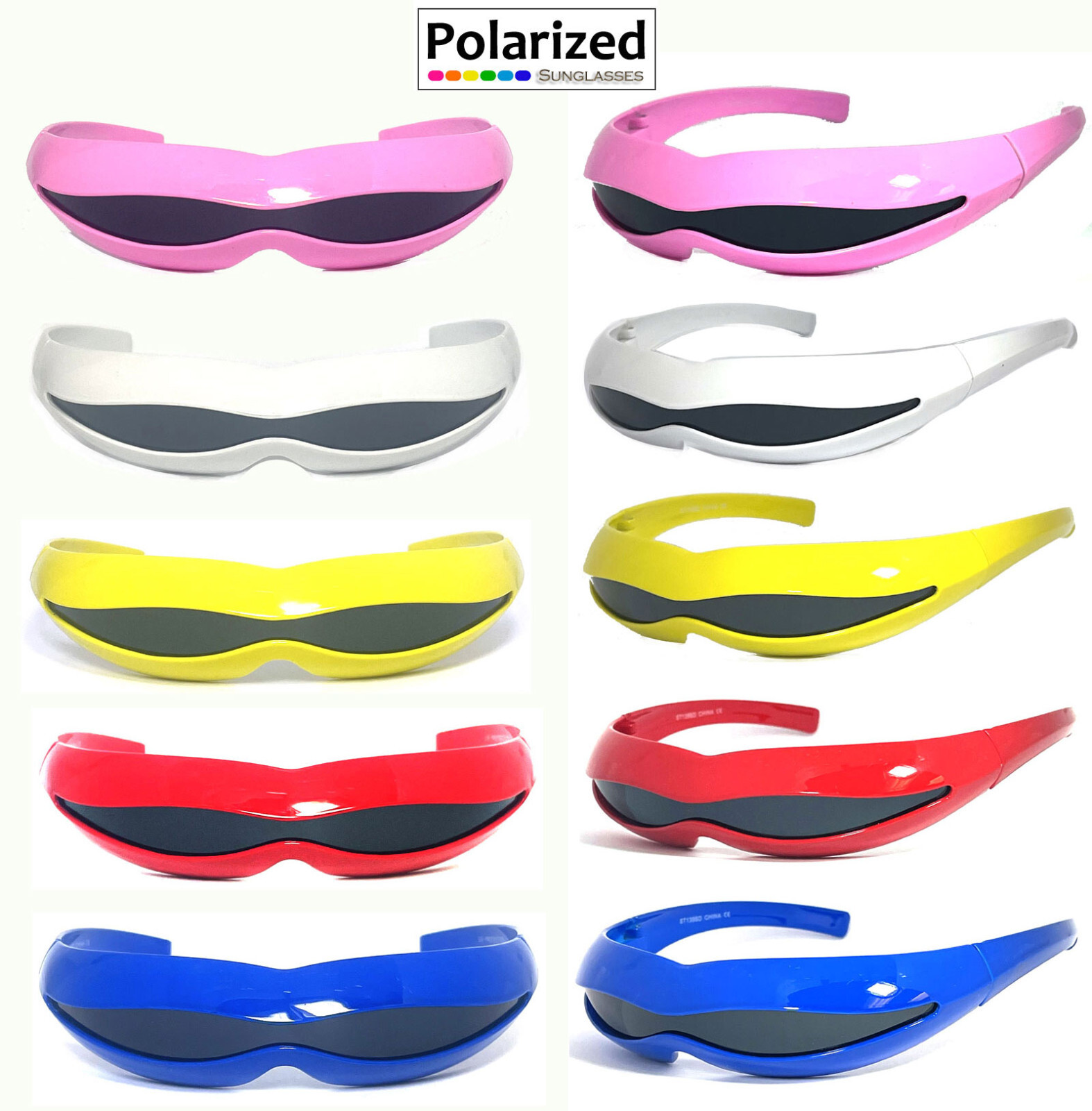 SPACE ROBOT RAVE DJ COSTUME CYCLOPS FUTURISTIC SHIELD SUN GLASSES