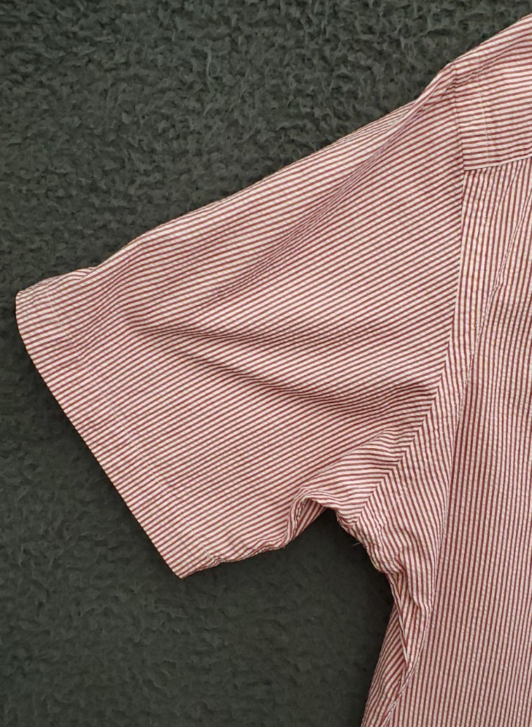 VTG Ralph Lauren Seersucker Button Down Men Sz XL Red Stripe Classic Fit Boating