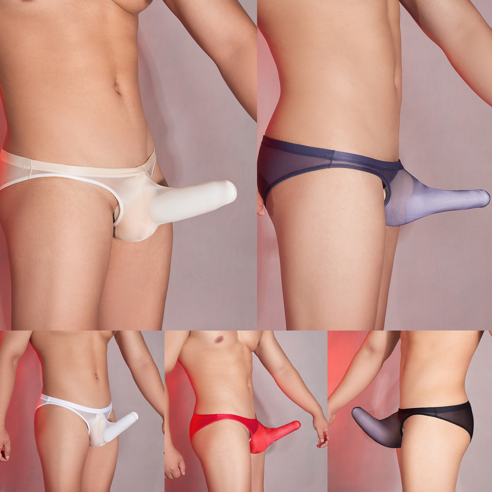 Mens Sexy Lingerie Bikini Underwear Underpants Stretchy Brief See-Through Mesh❤