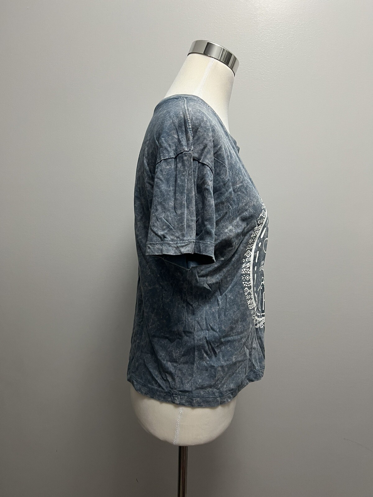 U.S. APPAREL Dusty Blue Orlando Florida Short Sleeve Shirt Sz L