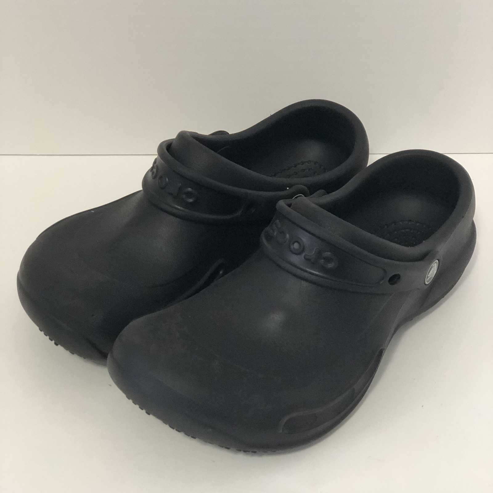 Crocs At Work Bistro Black Comfort Slip-Resistant Clogs Shoes Black – M-7 W-9