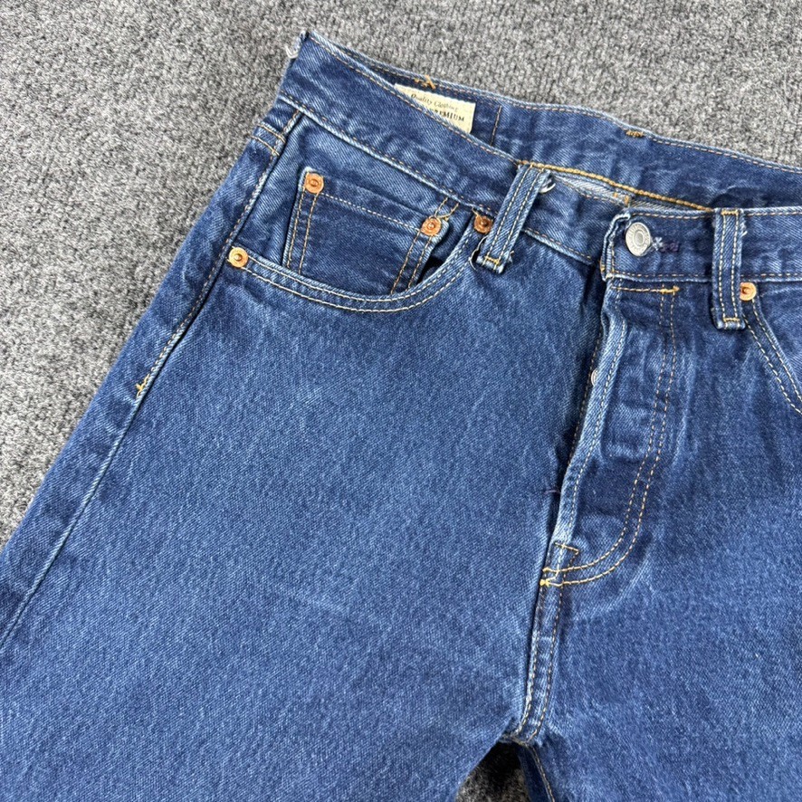 Levi’s Premium 501 ’93 Jeans Mens 29×30 Straight Leg Button Fly Big E Cowboy