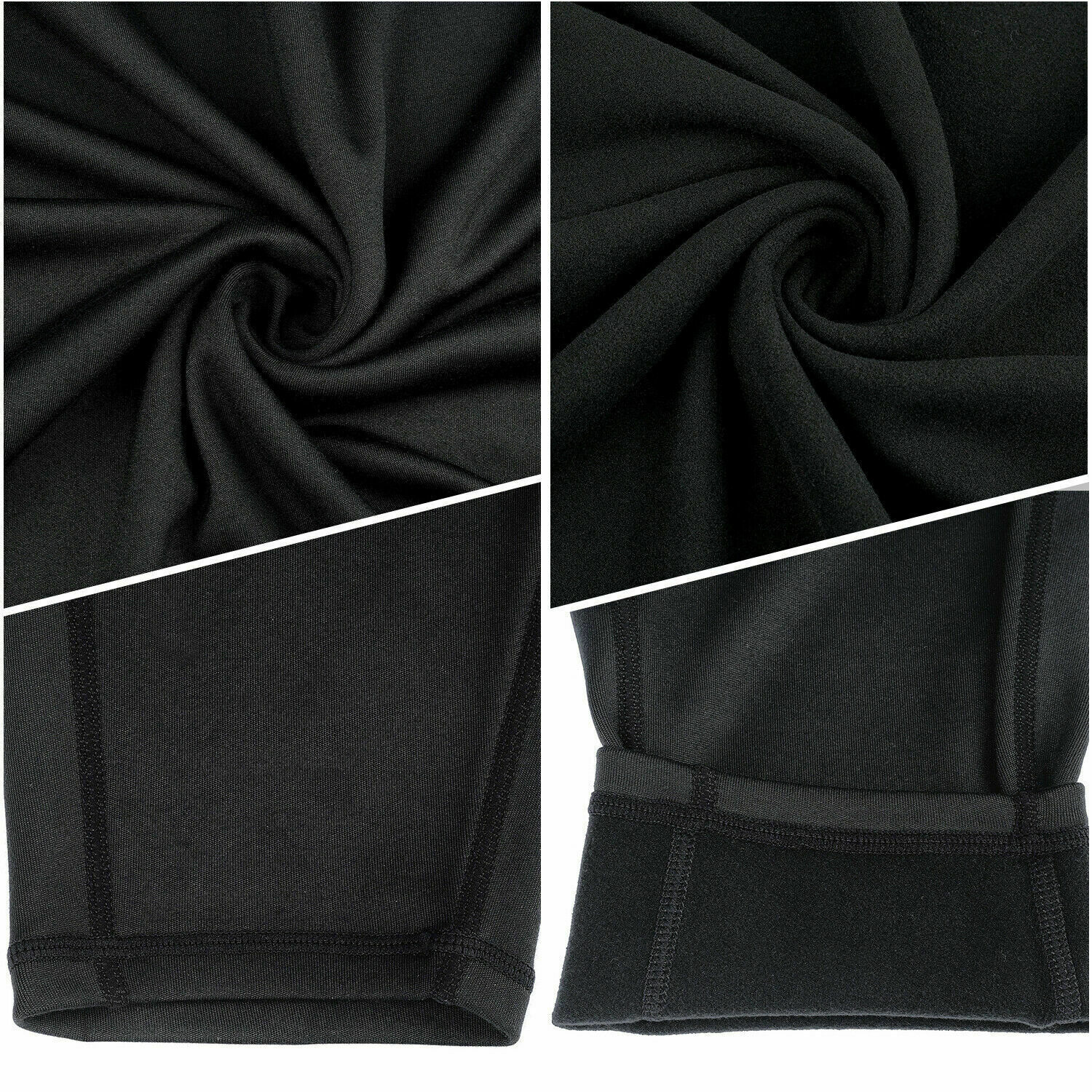 Winter Men Woman Skiing Ultra-Soft Fleece Thermal Top Bottom Long Johns Pant Set