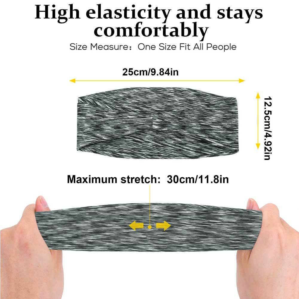 1/3/5pcs Men Women Sweat Band Elastic Running Sport Non Slip Athletic Headband