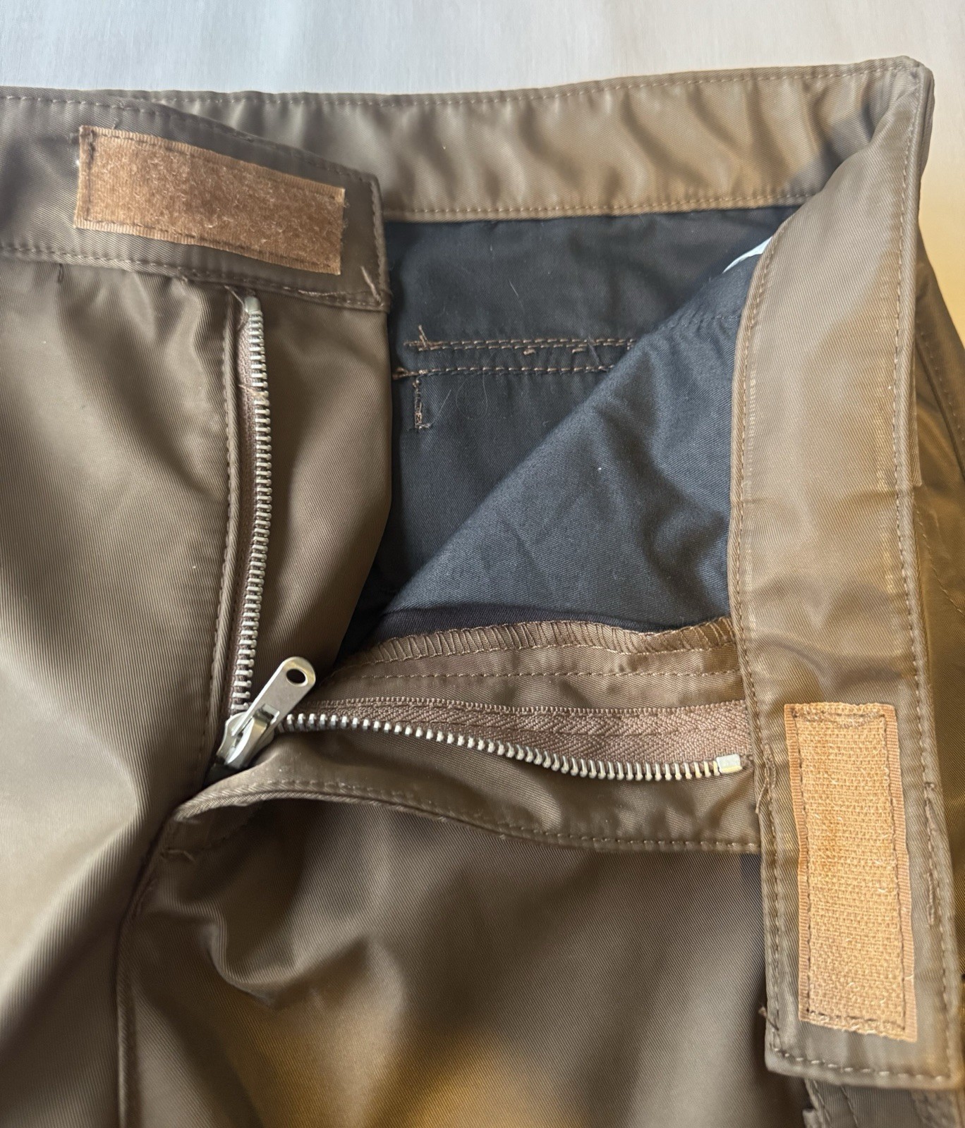 MNML Brown Snap Button Cargo Pants Draw String Waist 30/31 Small