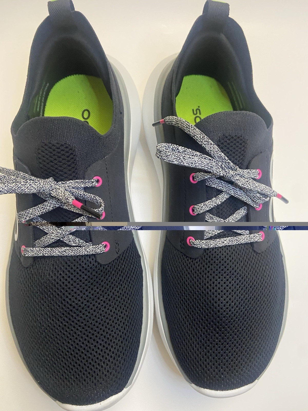 Oofos OOmy Stride Women’s 11 Black White Running Shoes Comfort Recovery Slide