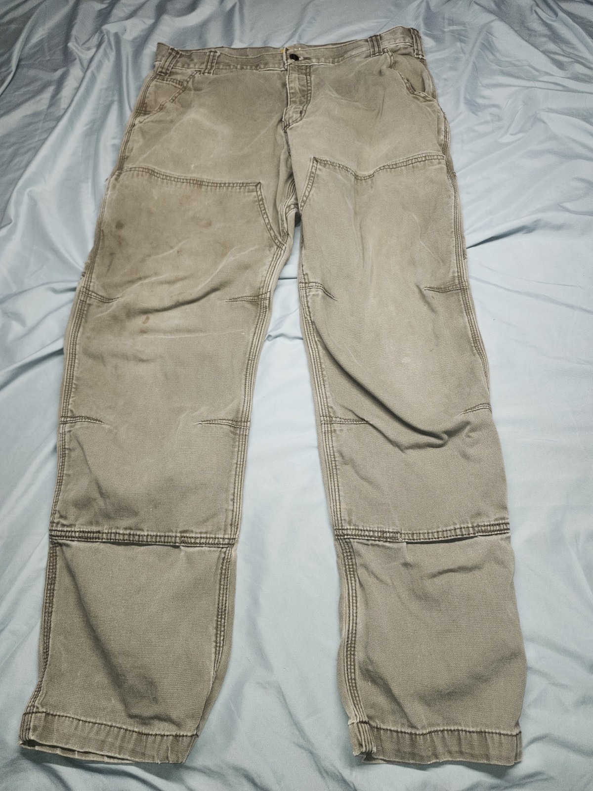Carhartt 102802 217 DBL Knee Relaxed Fit Men’s Gray Work Pants 36×30