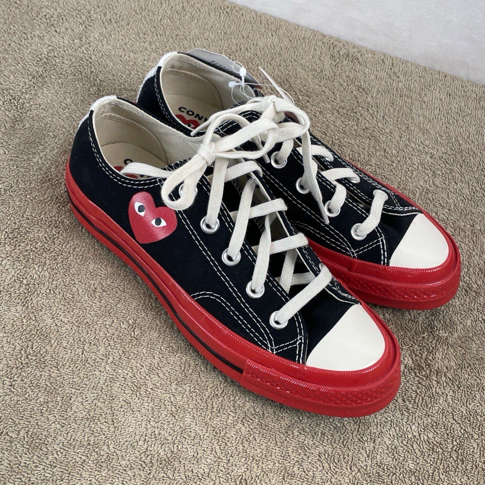 Converse Chuck 70 Play Comme Des Garcons Low Black Sneakers Mens 4 / Womens 6